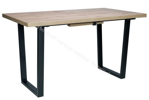 Стол раздвижной Leset Ларс 2Р металл Черный/Дуб вотан