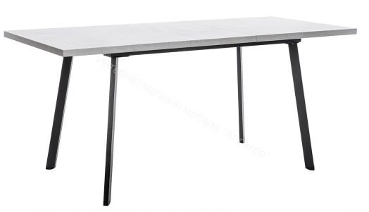 Стол раздвижной Leset Шенон 2Р металл Черный/Бетон