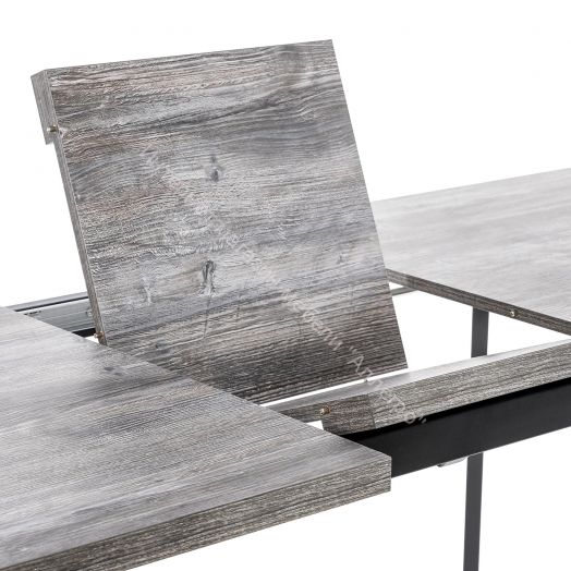 Стол раздвижной Leset Шенон 2Р металл Черный/Сосна Пасадена