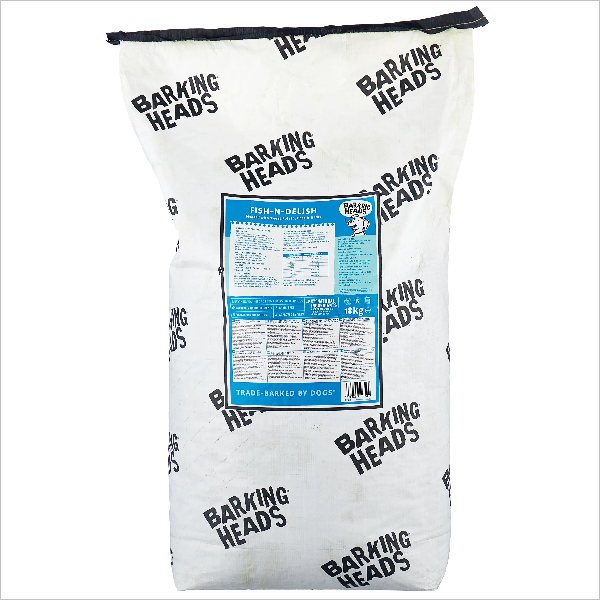 Сухой корм для собак Barking Heads Рыбка-вкусняшка беззерновой с лососем и форелью 18 кг
