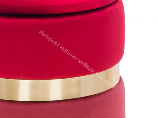 Пуф Leset Голди YD-13B/19B велюр красный/бордовый