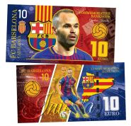 10 EURO Katalonia — Andres Iniesta. Legends of FC Barselona. (Андрес Иньеста)​.UNC Oz ЯМ