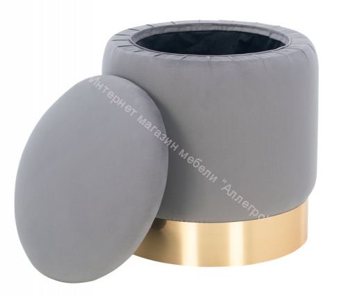 Пуф Leset Йорк V32 велюр серый