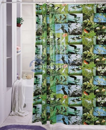штора для ванны Shower Curtain ПВХ 180*180 с кольцами (арт. 917)