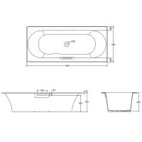 Ванна из чугуна Jacob Delafon Volute 180х80 E6D900-0 с антискользящим покрытием схема 4