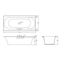 Прямоугольная ванна Jacob Delafon Volute 170x80 E6D901-0 схема 4