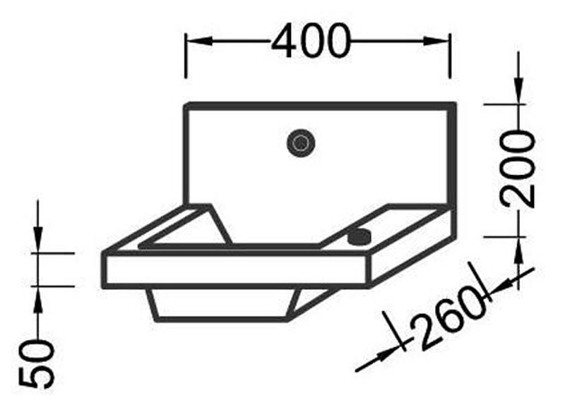 Раковина встраиваемая сверху Jacob Delafon Pop Laminar 40 EB406-00 ФОТО