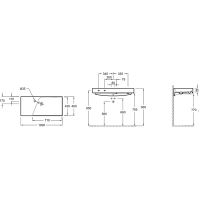 Раковина Jacob Delafon Rythmik 100x46 EXN112-00 c отверстием под смеситель слева схема 5