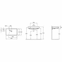 Раковина Jacob Delafon Rythmic 80х46 EXO112-00 схема 3