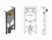 Унитаз с сиденьем и интсалляцией Jacob Delafon Struktura E21750RU-00 схема 5