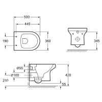 Комплект унитаза с инсталляцией Jacob Delafon Elite E21755RU-00 с сиденьем soft-close схема 10