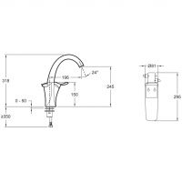 Смеситель для кухни Jacob Delafon Carafe E18865-CP схема 11