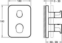 Термостат для душа Jacob Delafon Modulo E75389-CP встройка схема 5