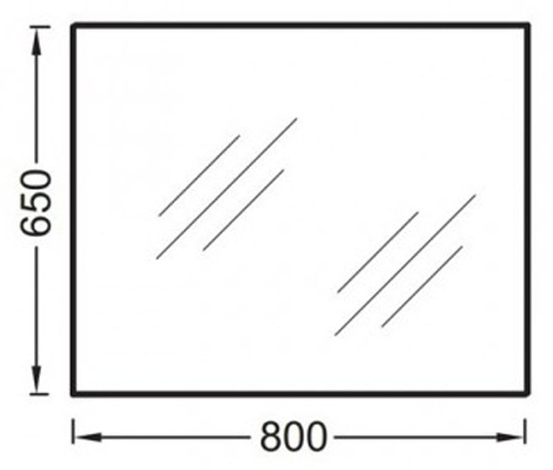 Зеркало прямоугольное Jacob Delafon Struktura 80 EB1098-NF схема 3