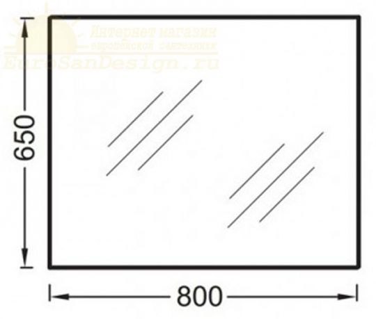 Зеркало прямоугольное Jacob Delafon Struktura 80 EB1098-NF ФОТО