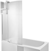 Шторка на ванну Jacob Delafon Bain Douche Malice 95x150 E6D069-GA Хром стекло прозрачное схема 3