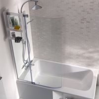 Шторка на ванну Jacob Delafon Bain Douche Malice 95x150 E6D069-GA Хром стекло прозрачное схема 6