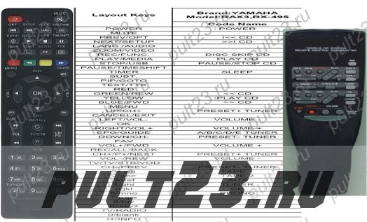 YAMAHA RAX3, VU07430, RX-495, RX-495RDS