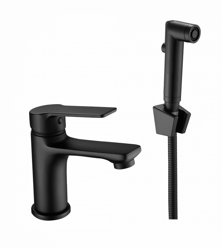Смеситель ESKO Singapore black с гигиен. душем, с акс., арт. SB 27H