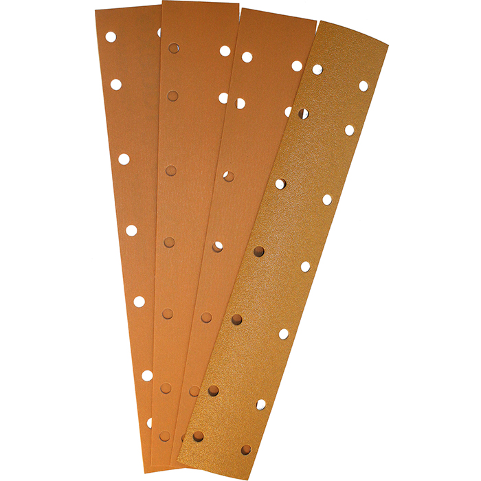 Radex Абразивный материал в полосках, 70мм. x 420мм., 14 отверстий, P150, в упаковке 100шт.