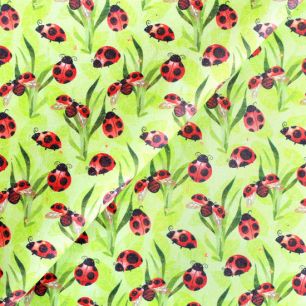 Хлопок - Божьи коровки на зеленом 50х37 см limit
