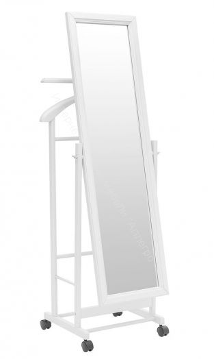Вешалка напольная с зеркалом Leset Сиэтл белый