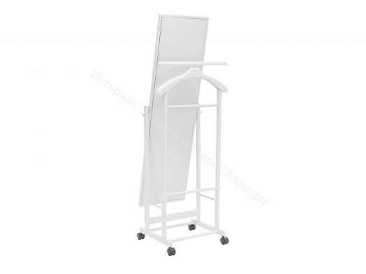 Вешалка напольная с зеркалом Leset Сиэтл белый