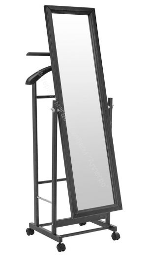 Вешалка напольная с зеркалом Leset Сиэтл венге