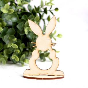 Заготовка из дерева Кролик пасхальный 10*7 см.