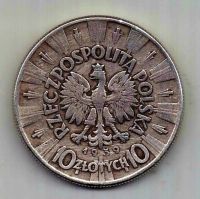 10 злотых 1939 Польша Редкий год XF