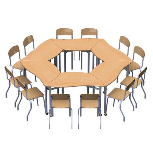 Комбинация столов для групповых занятий IT-K6 2365х2365х580/820 мм