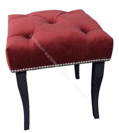 Банкетка малая Риал бордо опоры черные