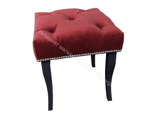 Банкетка малая Риал бордо опоры черные