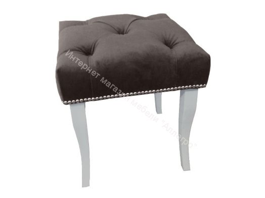 Банкетка малая Риал коричневая опоры белые