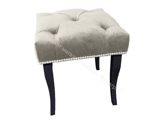 Банкетка малая Риал ваниль опоры черные