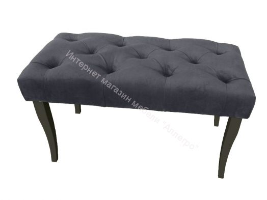 Банкетка большая Риал серый опоры черные