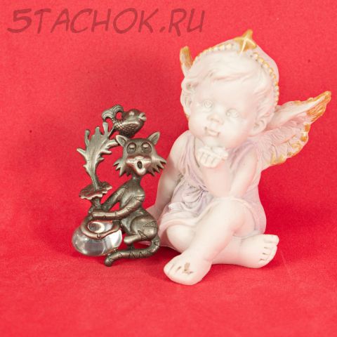 Брошь "Кот и Рыбка " (США)