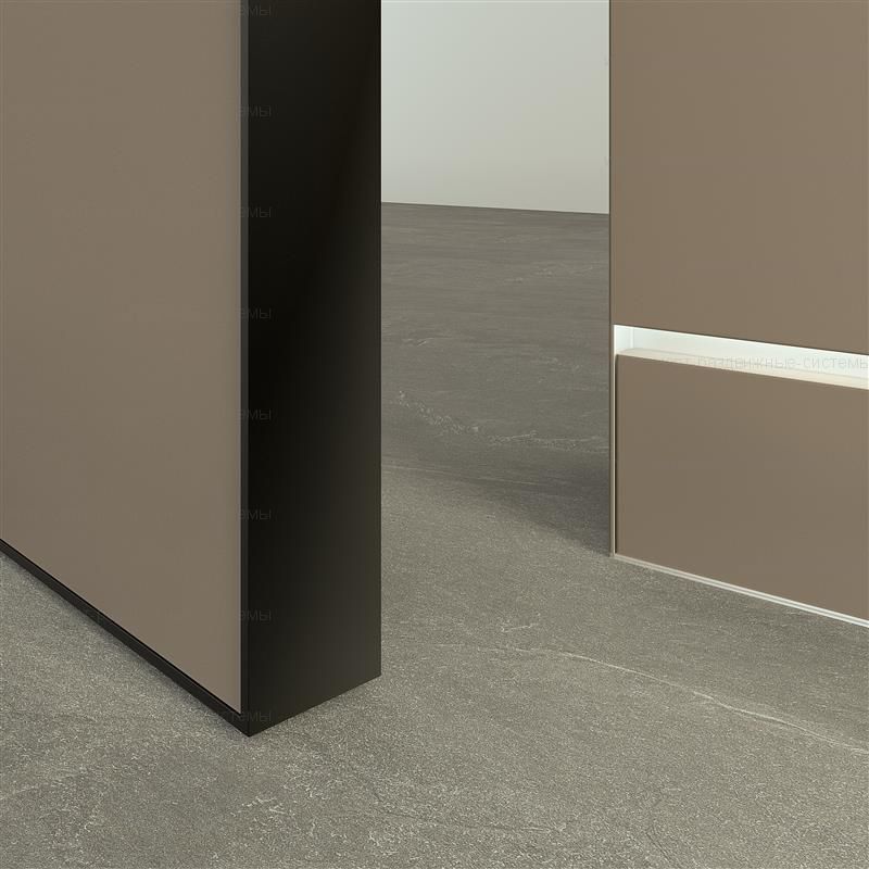 Скрытая дверь полотно 40 мм под ПОКРАСКУ на АЛЮМИНИЕВОМ каркасе