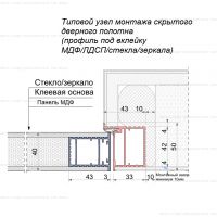 Типовой узел клеевой профиль полотно 40 мм