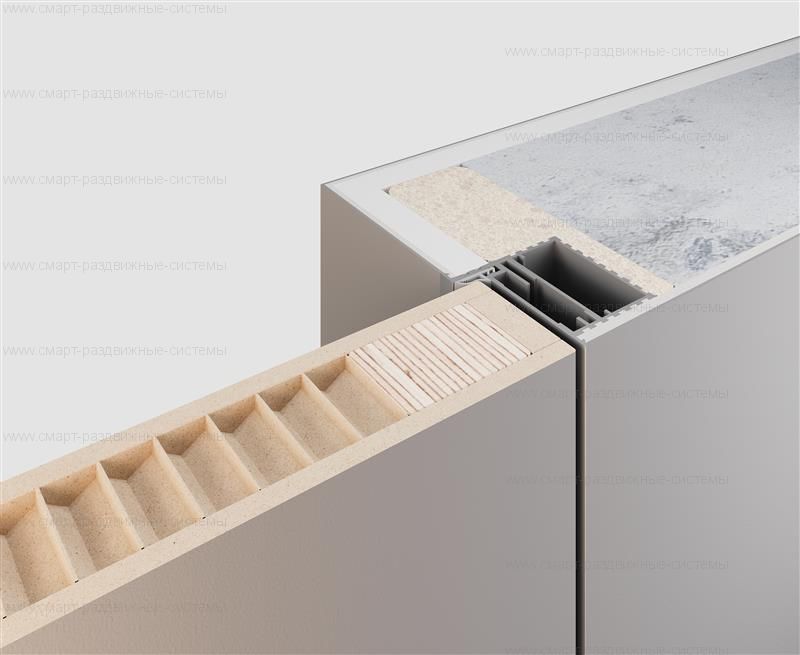 Дверь-невидимка Invisible -2100 скрытого монтажа с полотном по шкале RAL НАРУЖНОГО открывания. Высота от 2000 до 2300 в наличии!