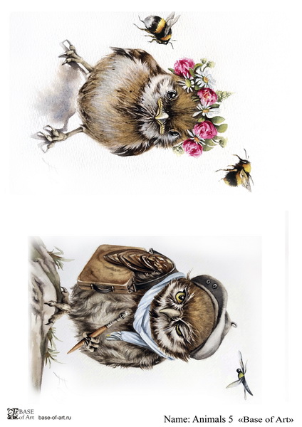 Декупажная карта Base of art, 20*30 см, Animals 5
