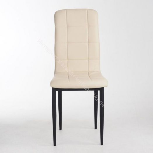 Стул "Квадро" (Кожзам AERO крем/каркас черный)