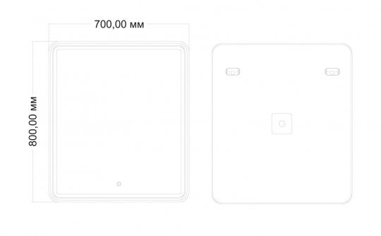 Зеркало с подсветкой в ванную ART&MAX TITO AM-Tit схема 9