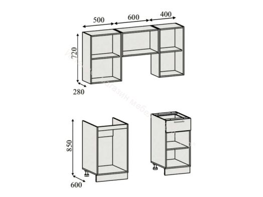 Кухонный гарнитур Риал Эко 1500 ромашка