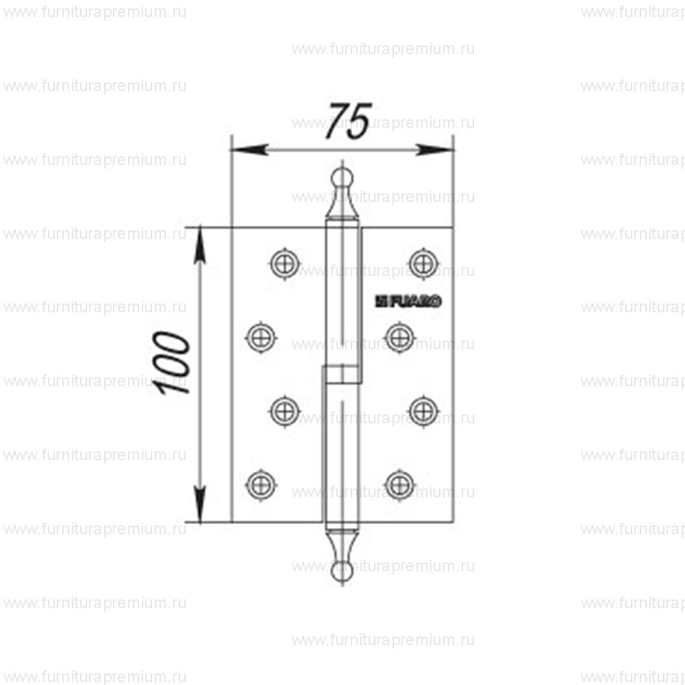 Петля карточная Fuaro 410-4 левая/правая