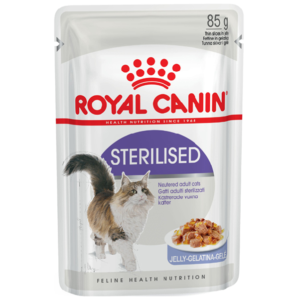 Влажный корм для стерилизованных кошек Royal Canin Sterilised кусочки в желе 85 гр