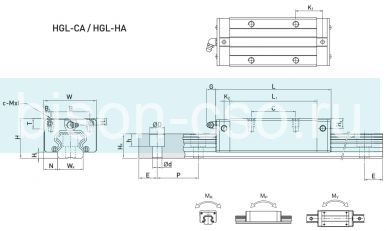 Блок Hiwin HGL25CAZ0H (Тайвань)