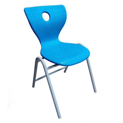 ЛСОШ-35-6 Стул ученический  (Цельный Дышащий голубой пластик)