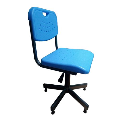 ЛСОШ-32-1 Стул ученический регулируемый на Газовом Лифте (Антивандальный Двухслойный Дышащий голубой пластик)