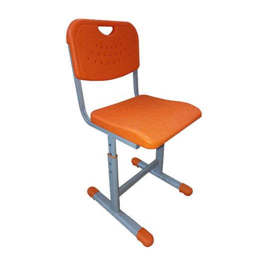 ЛСОШ-30-4 Стул ученический регулируемый (Антивандальный Двухслойный Дышащий оранжевый пластик)
